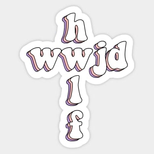 wwjd x hwlf Sticker